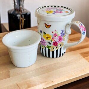 Easy Life Mug Lid Coaster/Infuser Bone China Set​​​​​​​​​​​​​​​